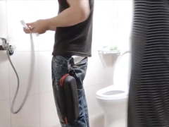 In the bathroom1